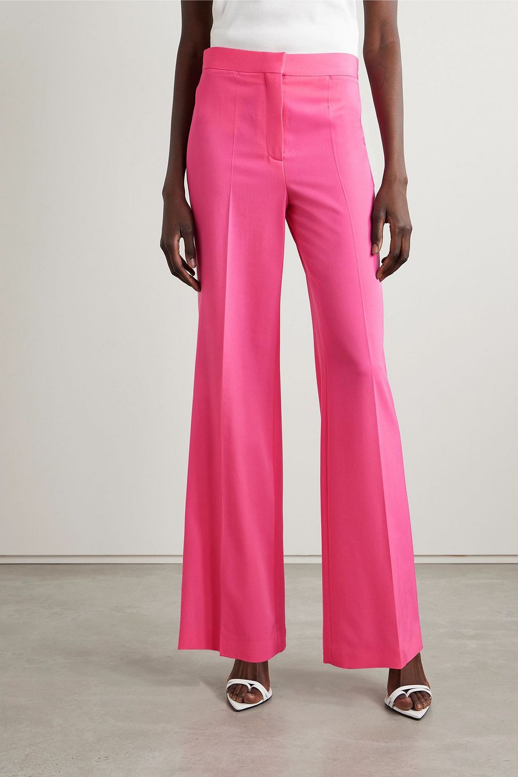 STELLA MCCARTNEY Wool-blend twill wide-leg pants