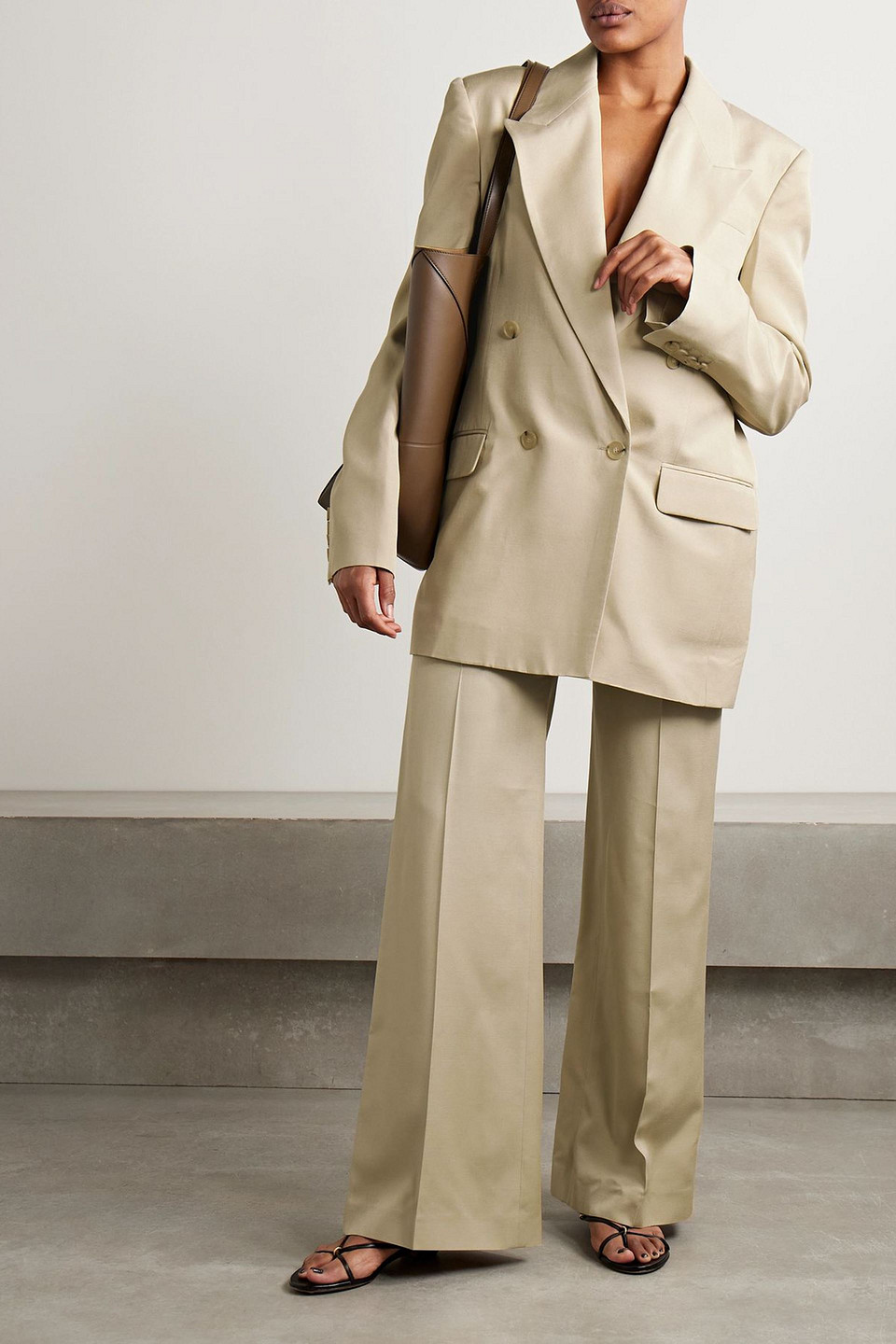 Stella Mccartney Stella Mc Cartney Beige Viscose Double Breasted Jacket