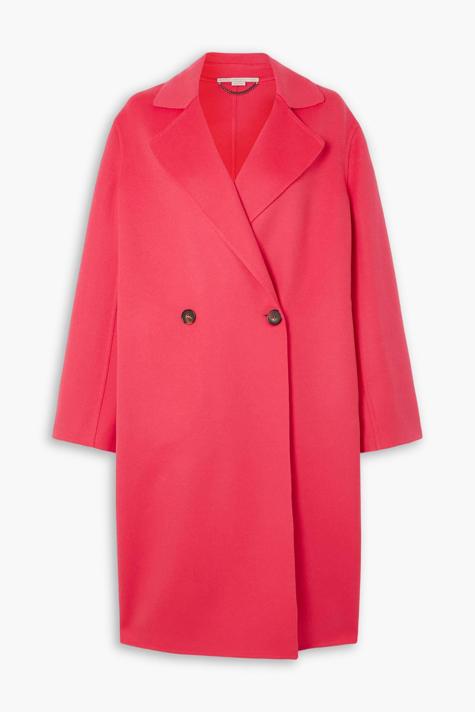 Stella Mccartney Iconic Double-breasted Wool Peacoat In Pink