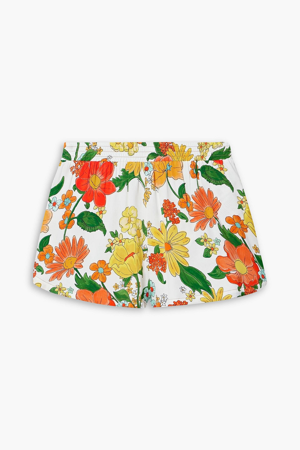 Stella Mccartney Floral-print Twill Shorts In Multi