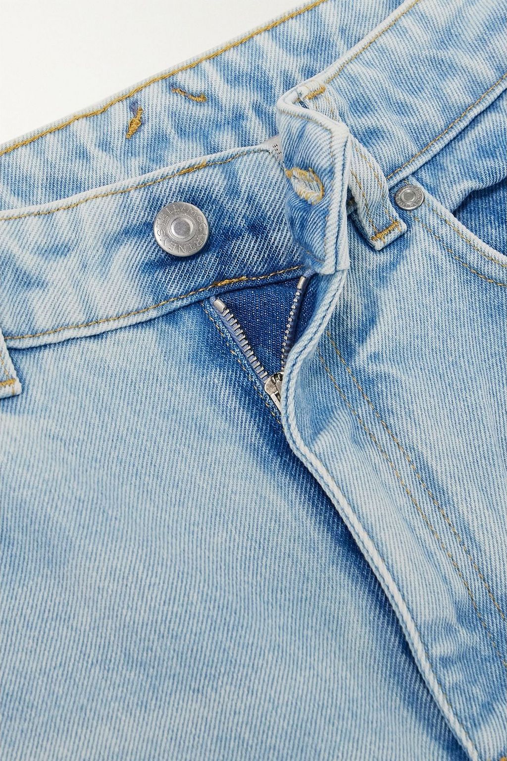 STELLA MCCARTNEY Distressed mid-rise straight-leg jeans