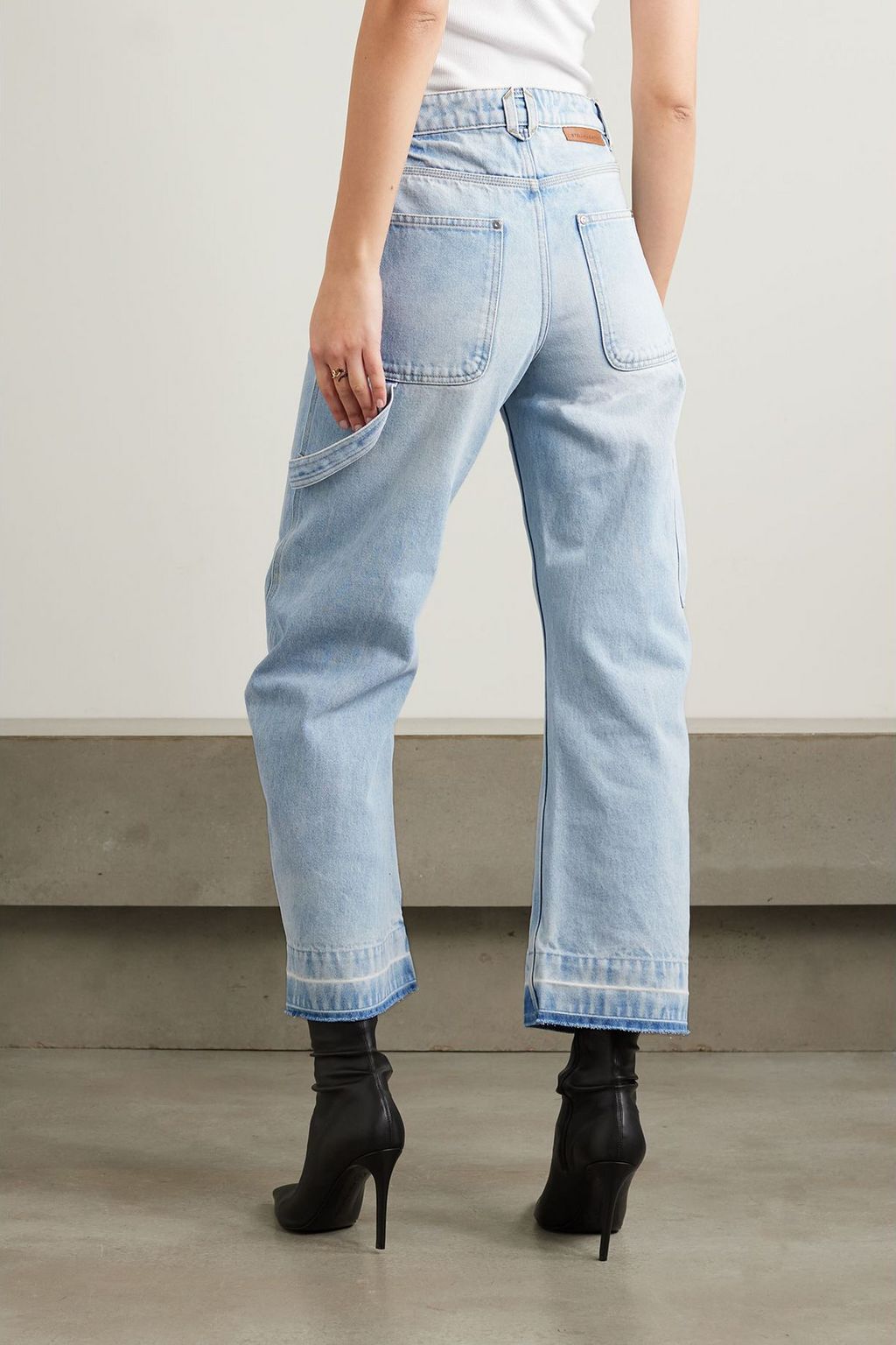 STELLA MCCARTNEY Distressed mid-rise straight-leg jeans