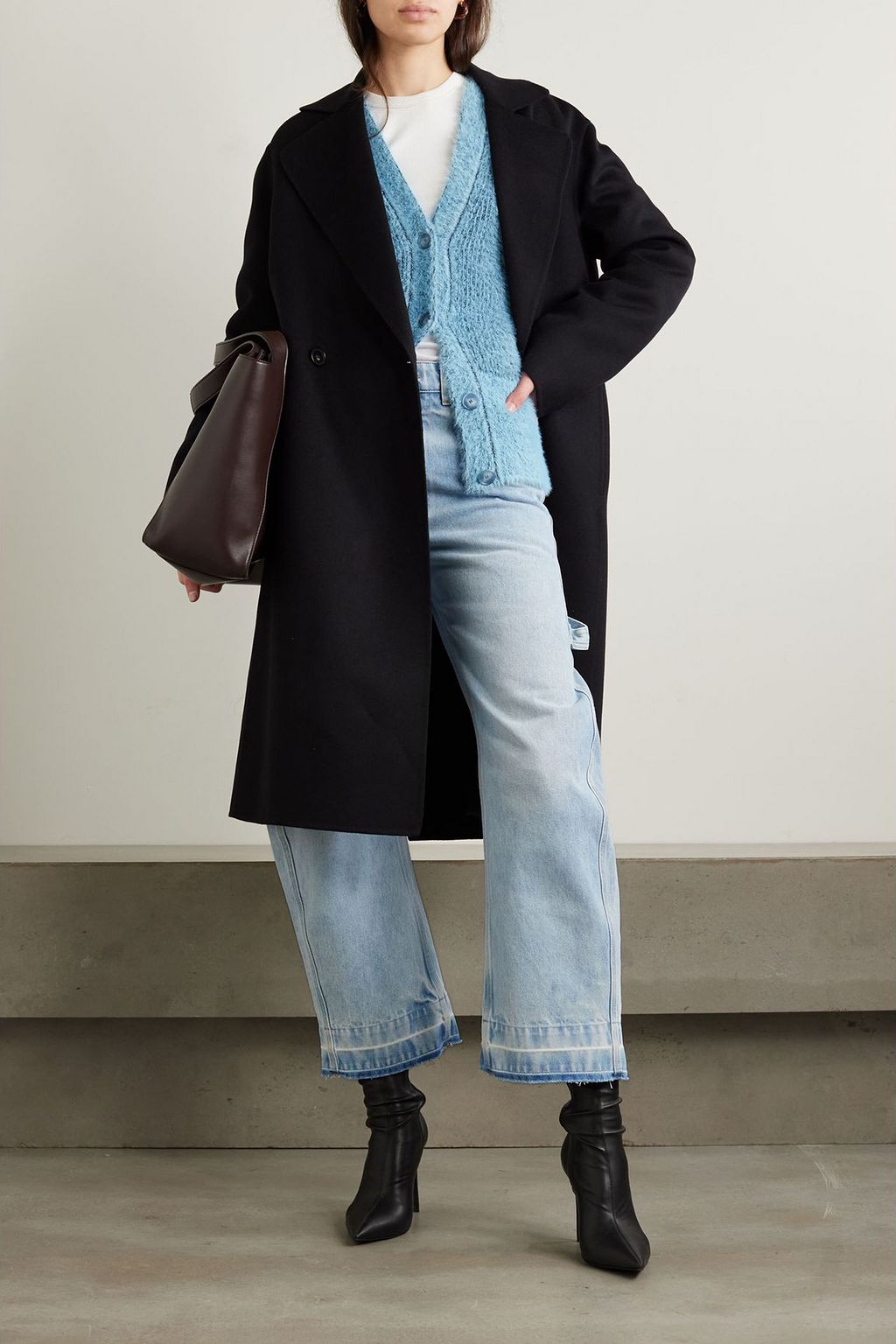 STELLA MCCARTNEY Distressed mid-rise straight-leg jeans