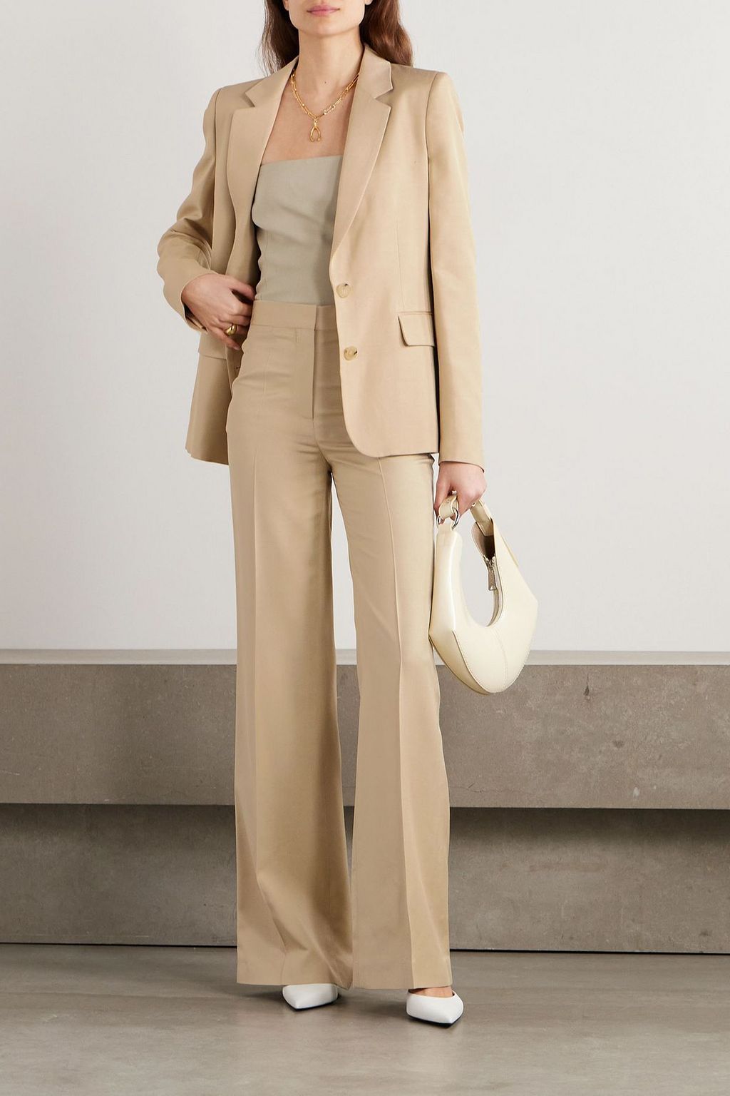 STELLA MCCARTNEY بنطلون بأرجل واسعة من نسيج محبوك