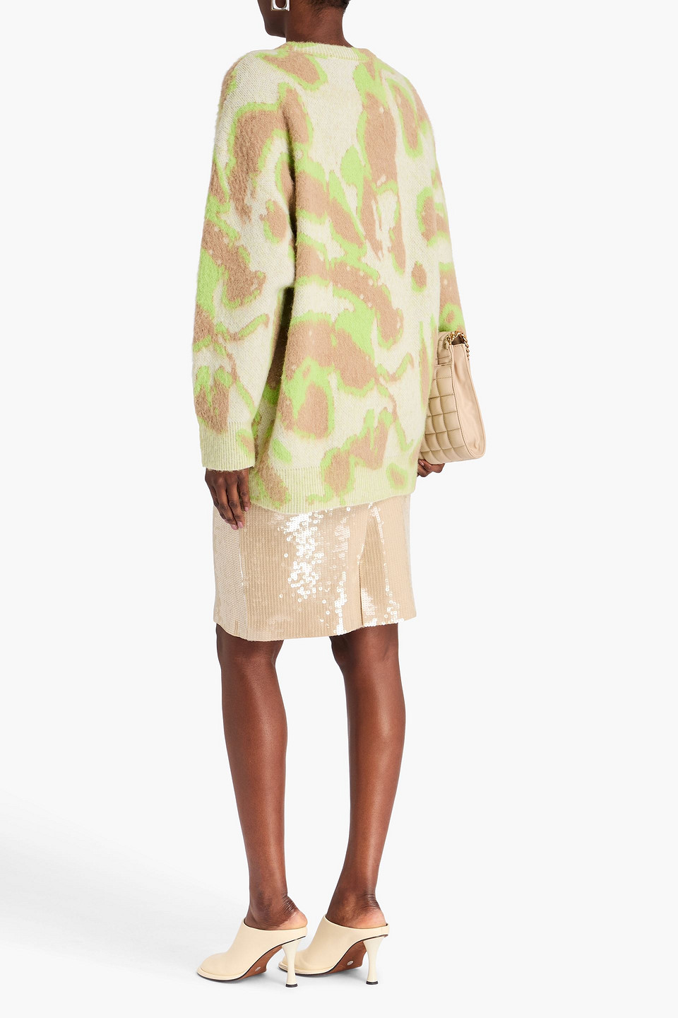  Stella Mccartney - Pullover Aus Jacquard-strick Aus Einer Alpaka-wollmischung - Grün - Xs 
