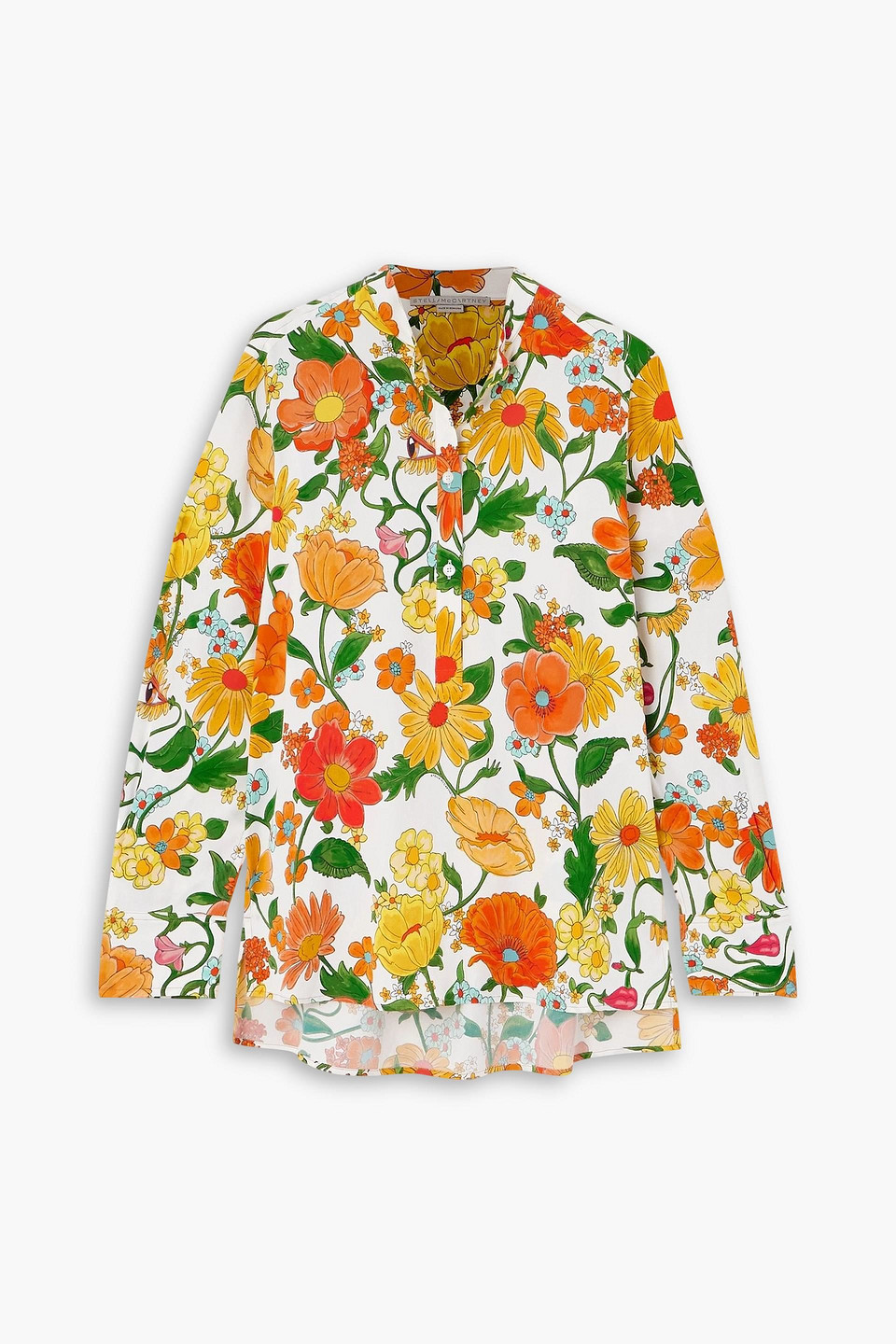 Stella Mccartney Floral-print Twill Shirt In Multi