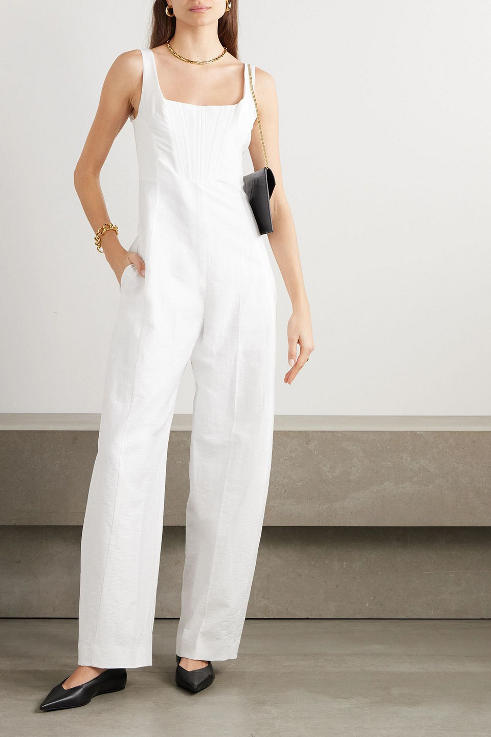  Stella Mccartney - Jumpsuit Aus Webstoff - Weiß - It 44 