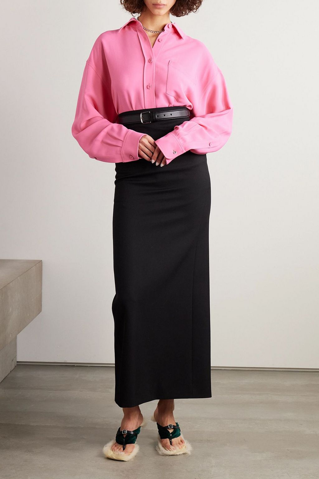STELLA MCCARTNEY Oversized crepe shirt