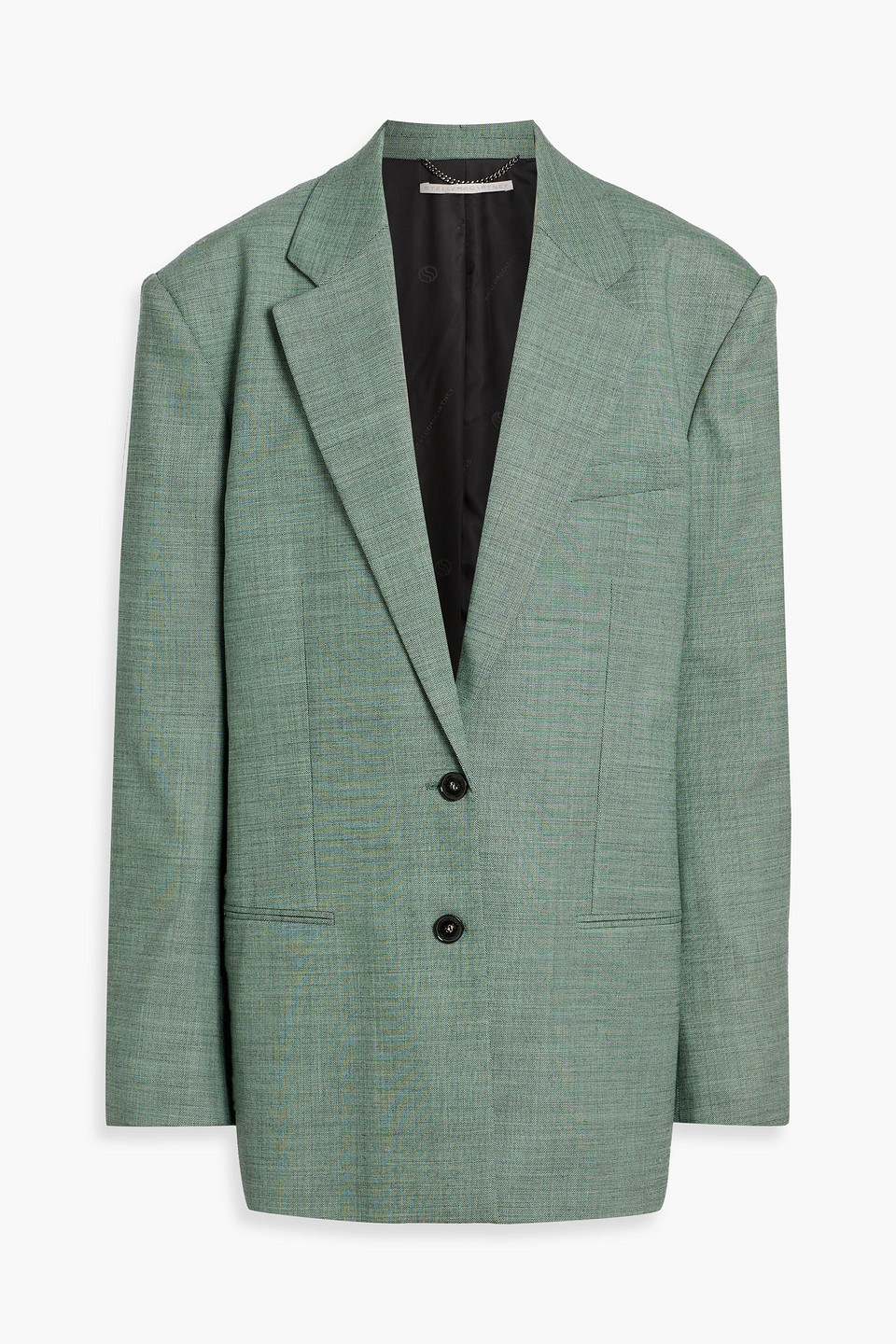 Stella Mccartney Oversized Wool-blend Twill Blazer In Green