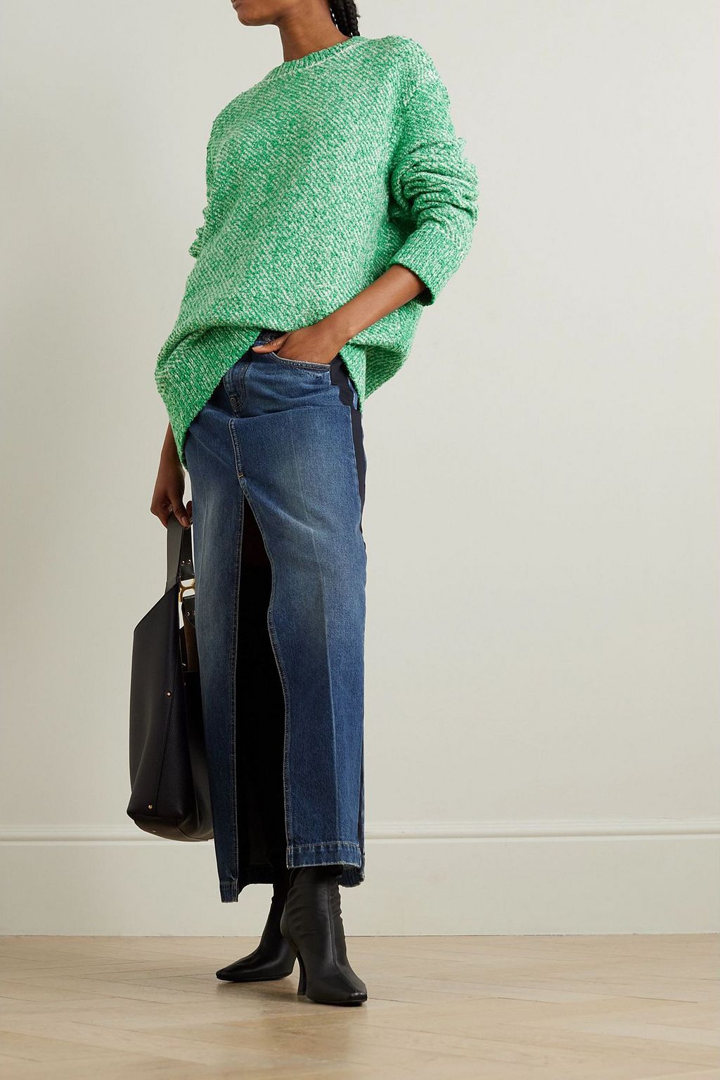 STELLA MCCARTNEY Oversized cotton-blend bouclé sweater