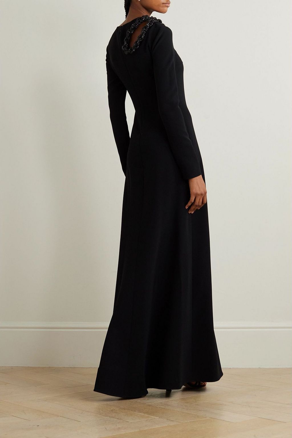 STELLA MCCARTNEY Cutout crystal-embellished crepe gown