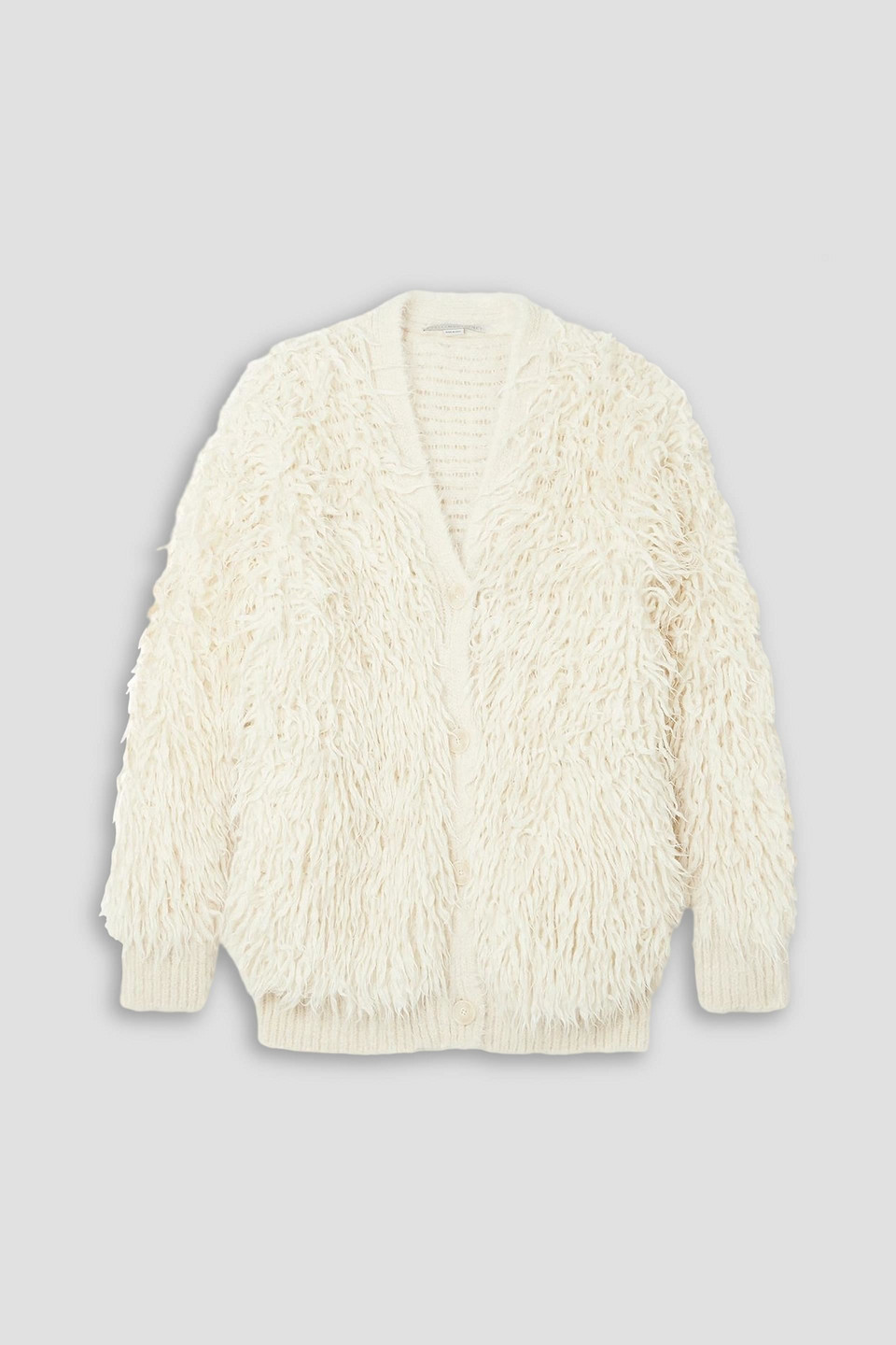 Stella Mccartney Oversized Alpaca And Wool-blend Cardigan In Neutral
