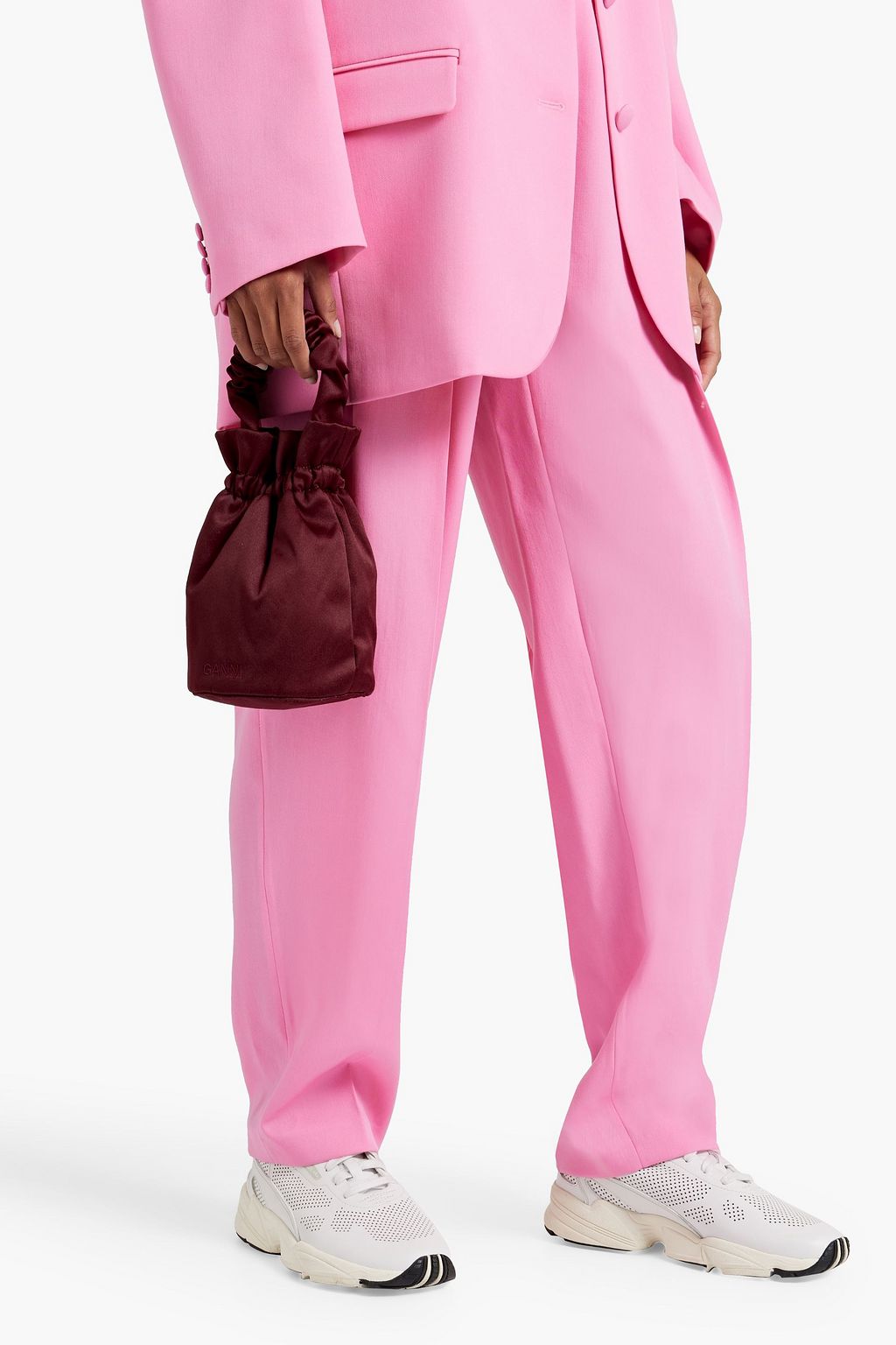 GANNI Occasion satin bucket bag