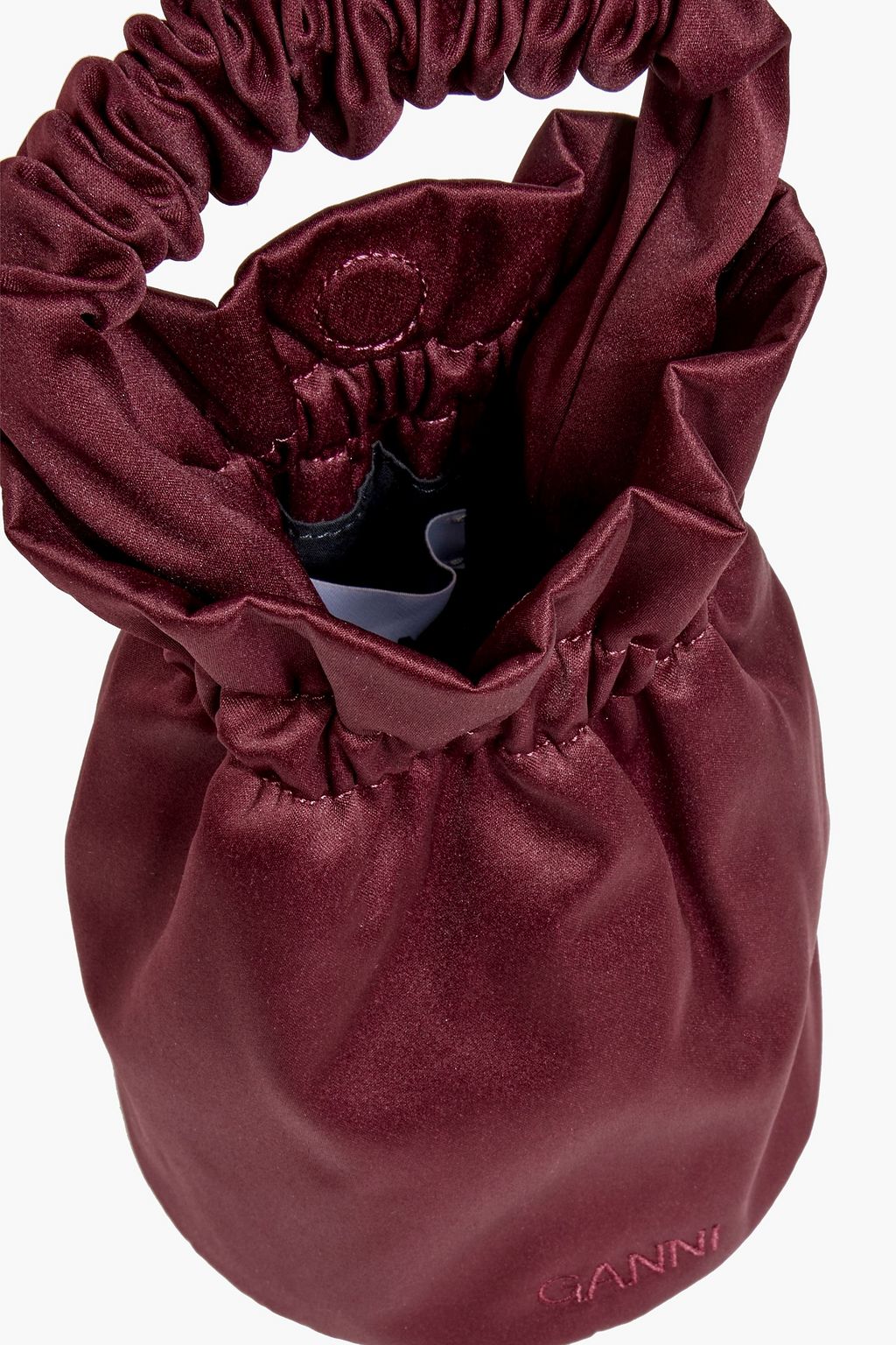 GANNI Occasion satin bucket bag
