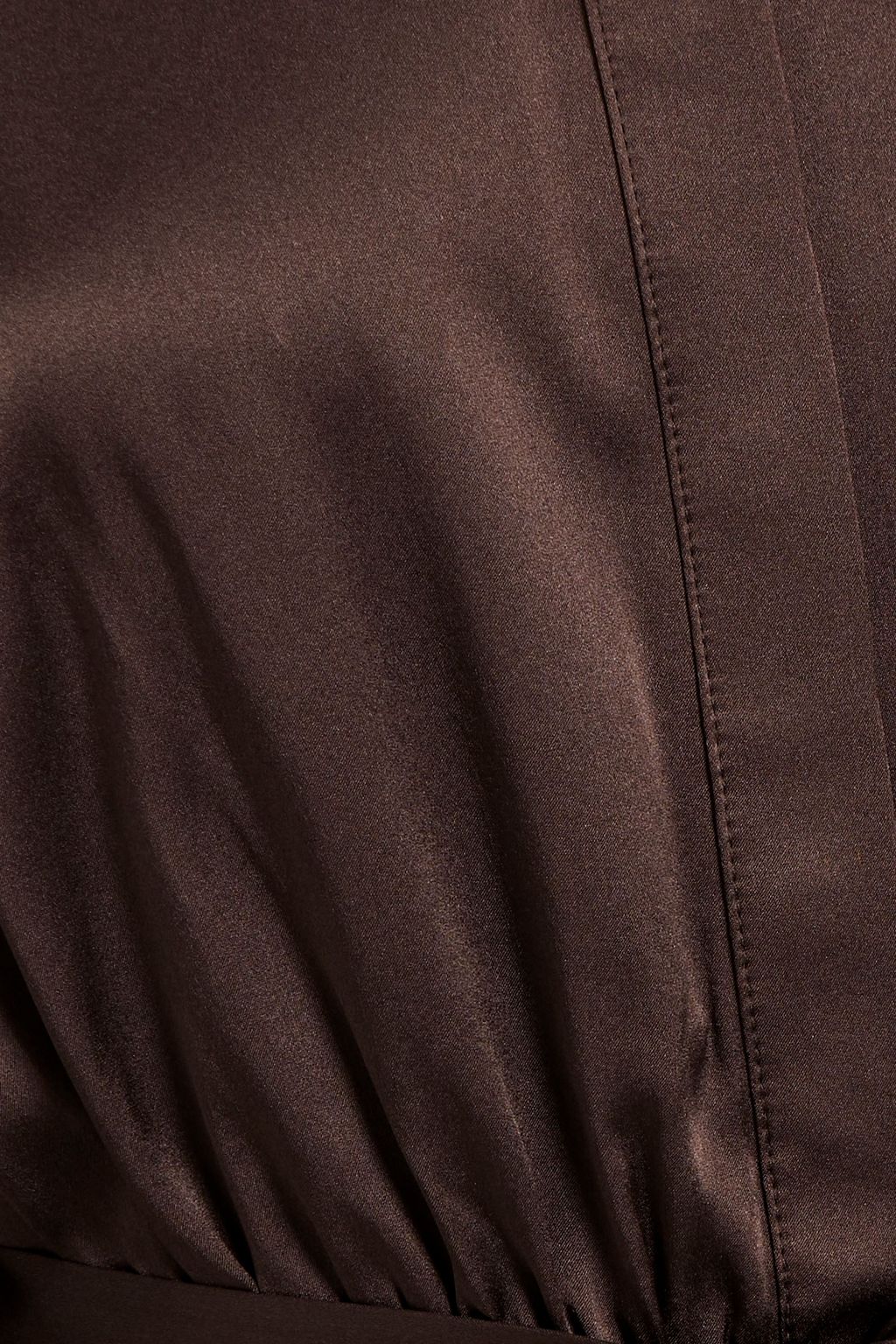 RETROFÊTE Scottie Hemdkleid aus Satin aus Stretch-Seide in Minilänge mit Gürtel