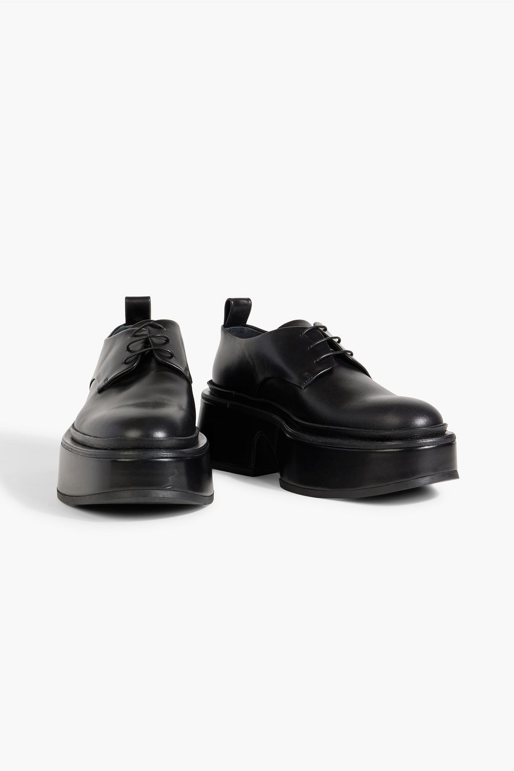 JIL SANDER Leather platform brogues