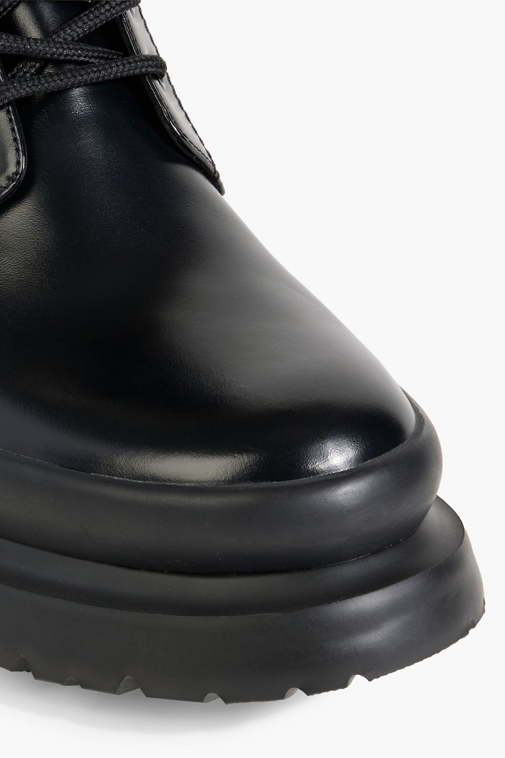 VALENTINO GARAVANI Rockstud leather combat boots