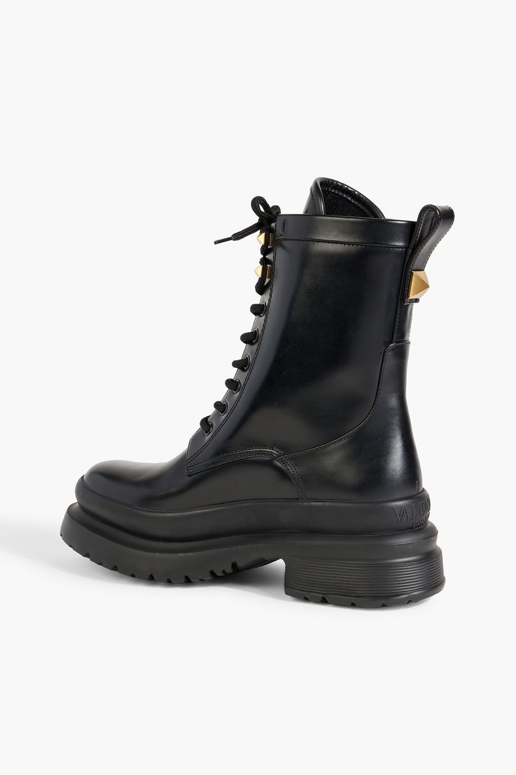 VALENTINO GARAVANI Rockstud leather combat boots