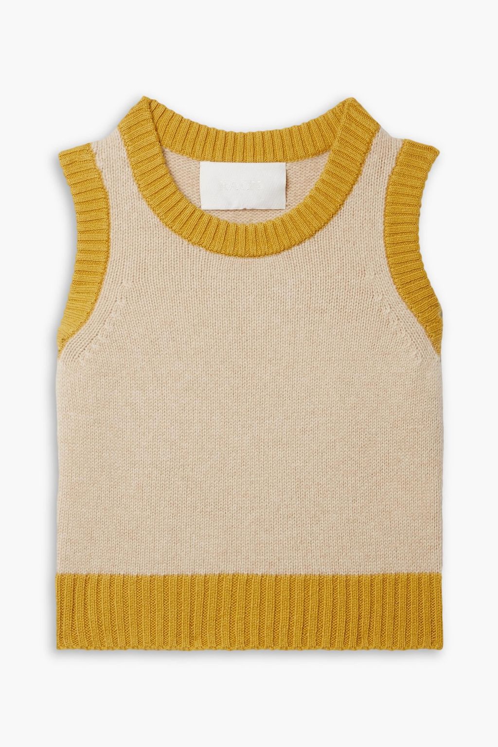 RACIL New York cropped two-tone cashmere tank | THE OUTNET