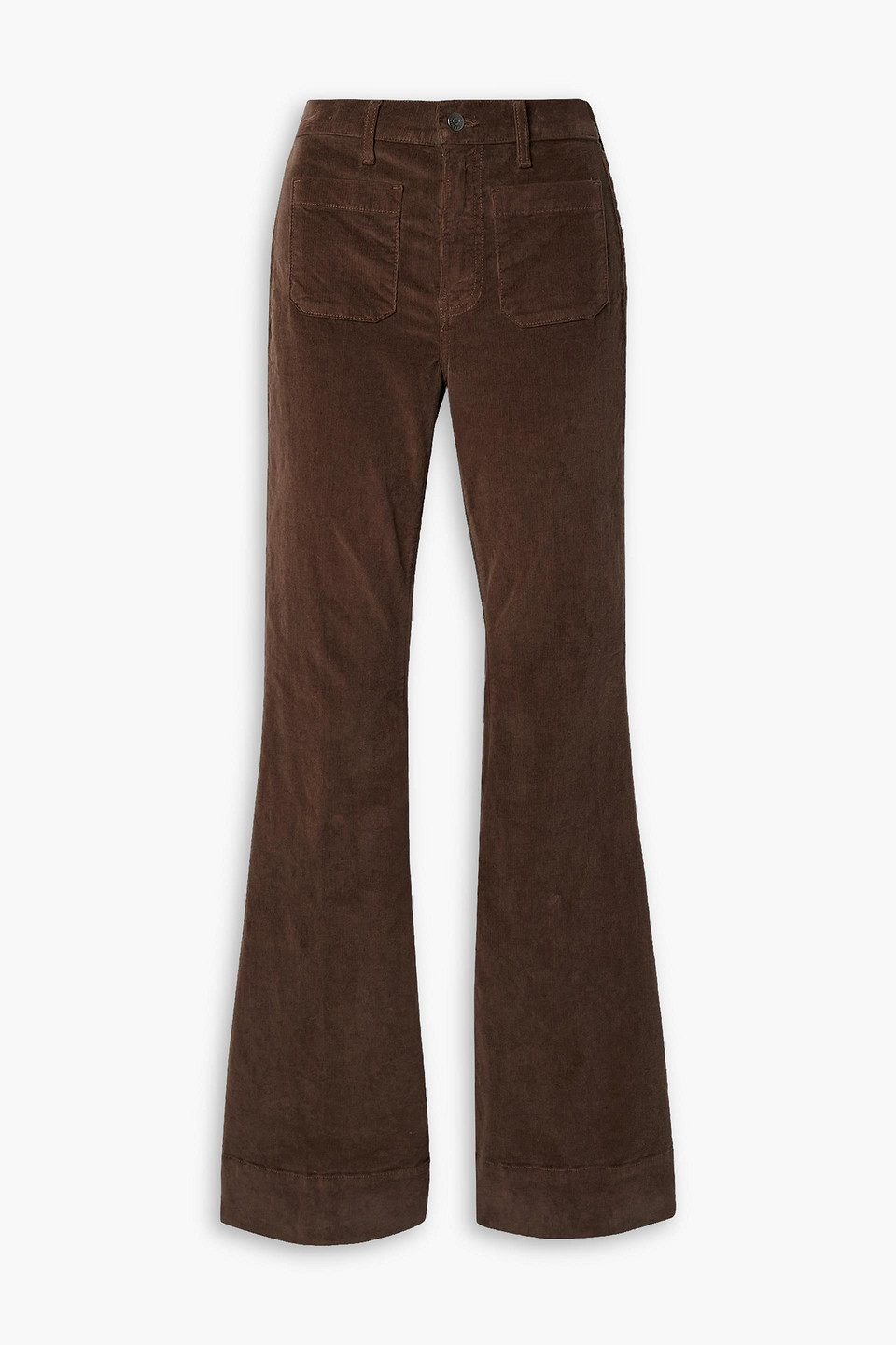 Veronica Beard Sheridan Cotton-blend Corduroy Flared Pants In Chocolate