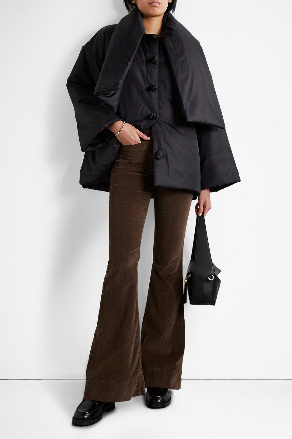 Veronica Beard Sheridan Cotton-blend Corduroy Flared Pants In Chocolate
