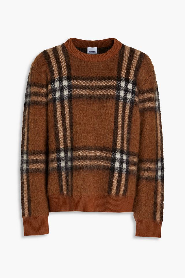Denver checked jacquard-knit sweater