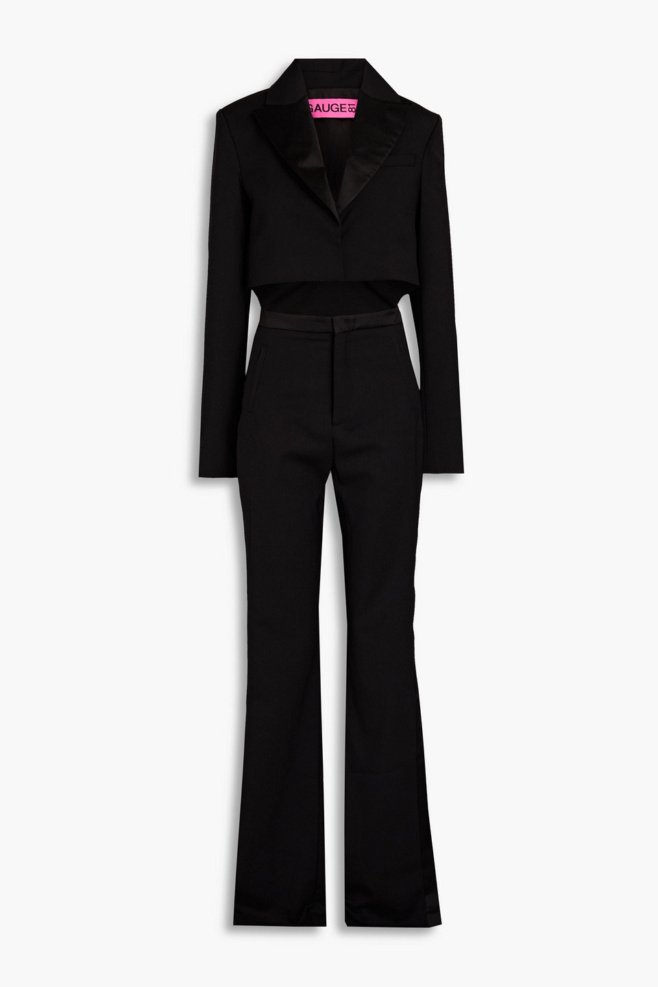 Gauge81 Talara Cutout Wool Blazer Jumpsuit In Black