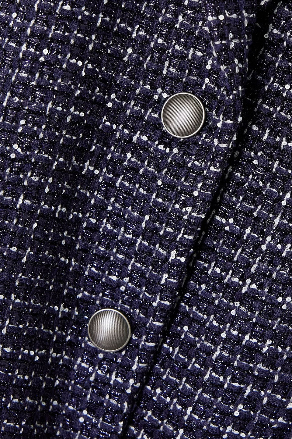 Alessandra Rich Oversized Sequin-embellished Metallic Tweed Blazer In Multi