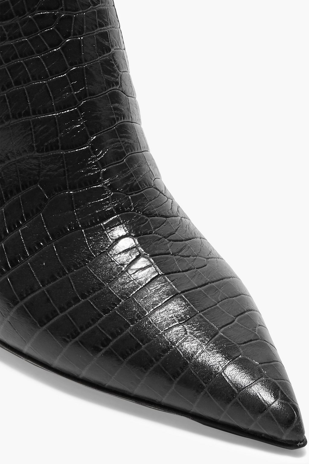 JIMMY CHOO Mavis 85 croc-effect leather knee boots