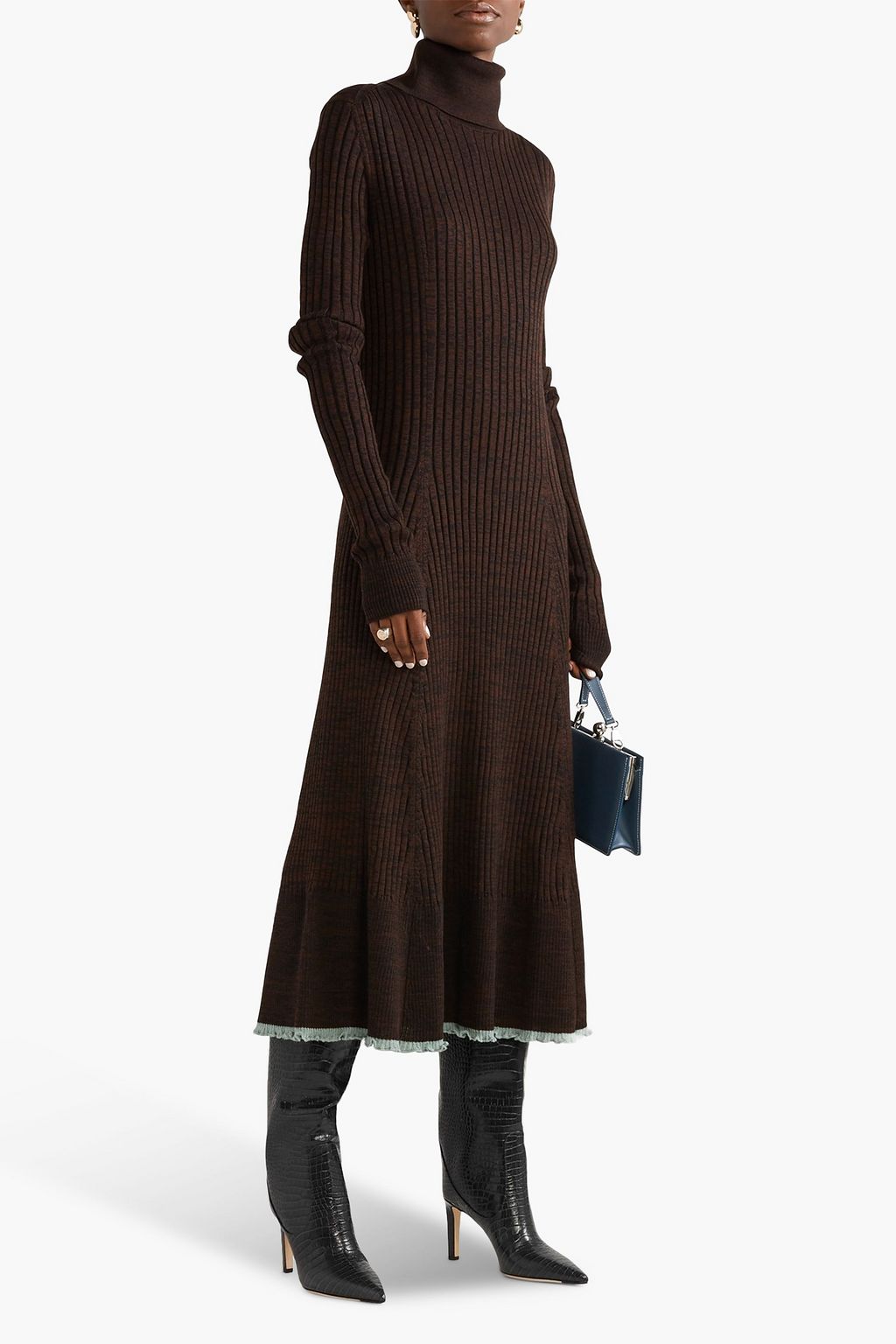 JIMMY CHOO Mavis 85 croc-effect leather knee boots