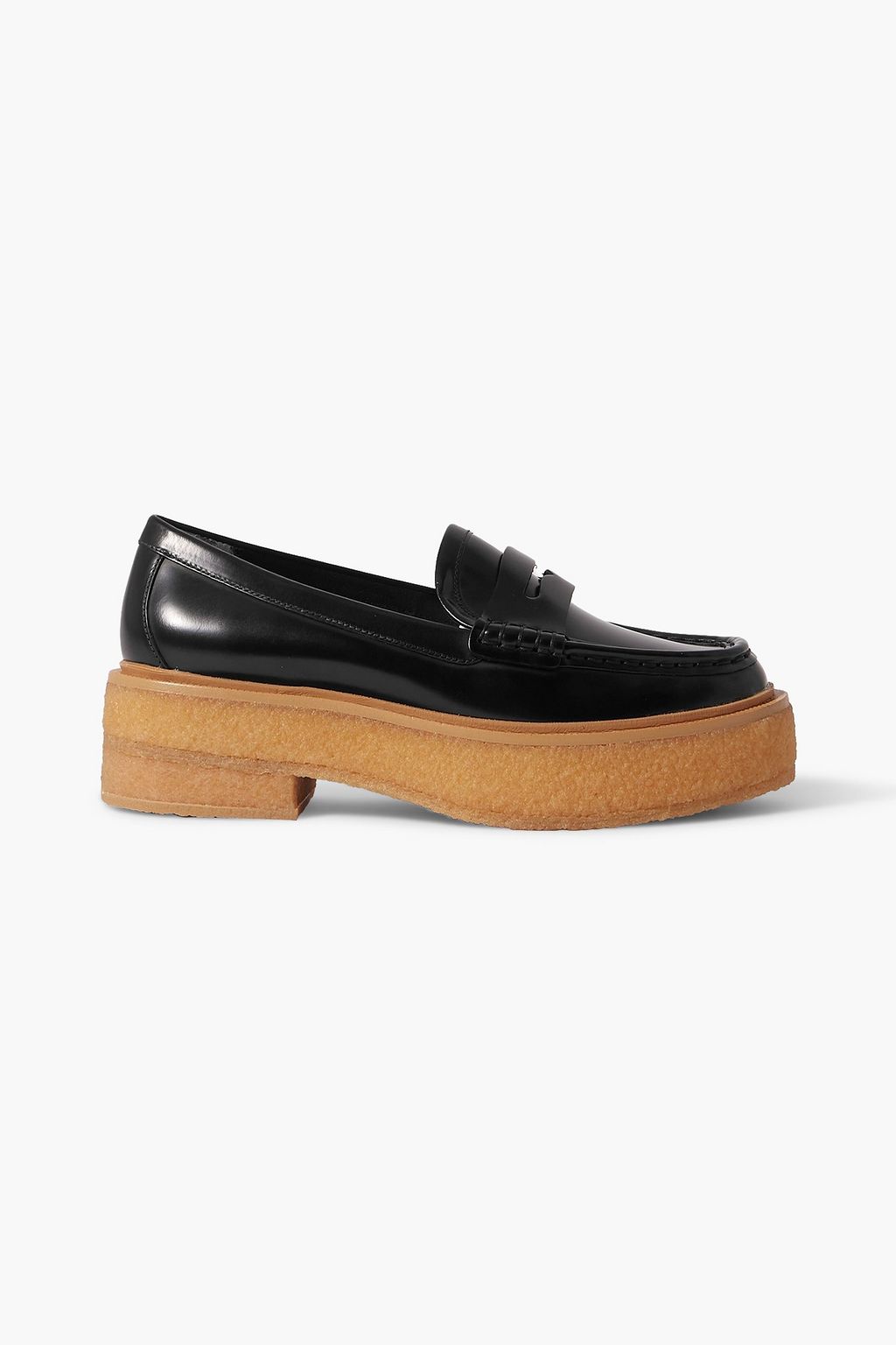 LOEFFLER RANDALL Rikki glossedleather platform loafers THE