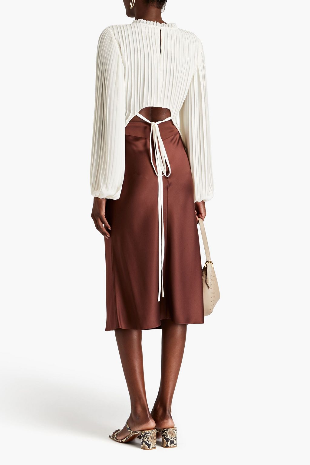 FRAME Pleated chiffon blouse