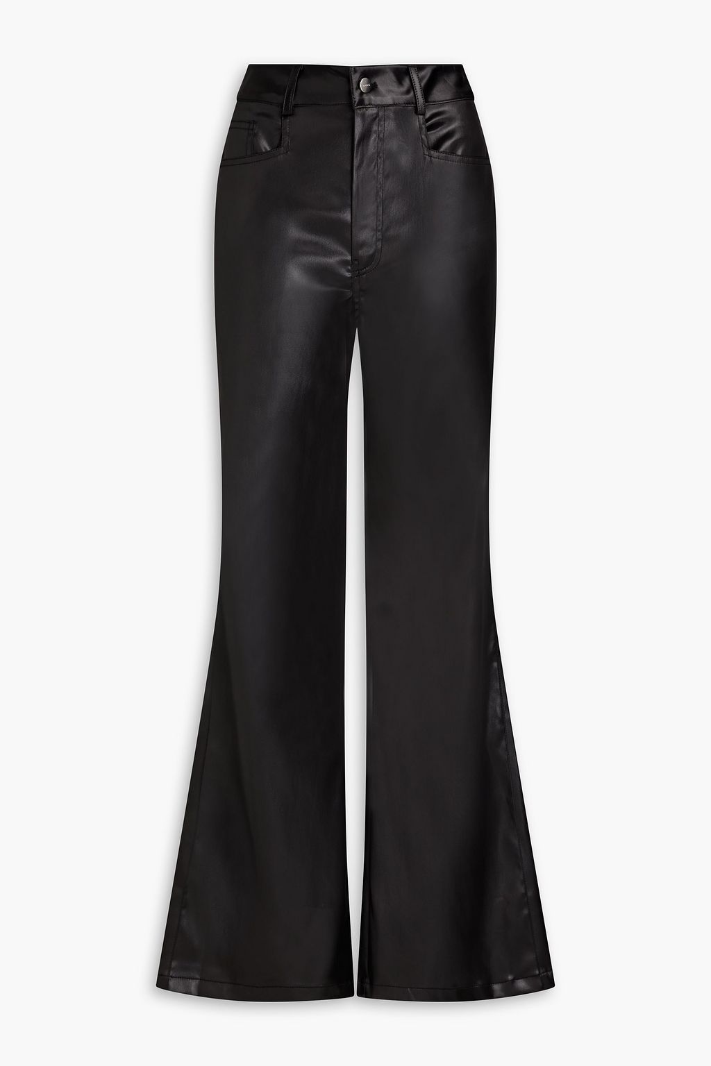 Gauge 81 Athy Faux Leather Flared Pants Women Black Pants Xs