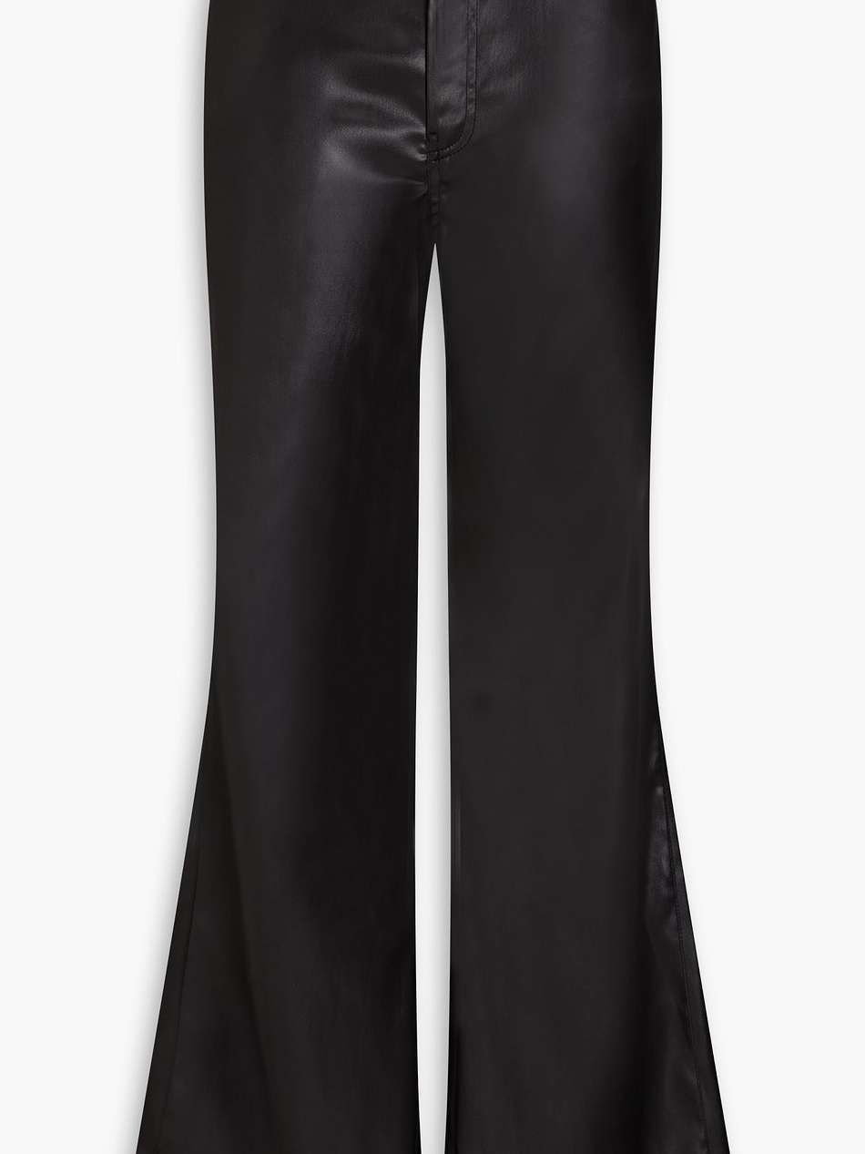 athy faux leather flared pants