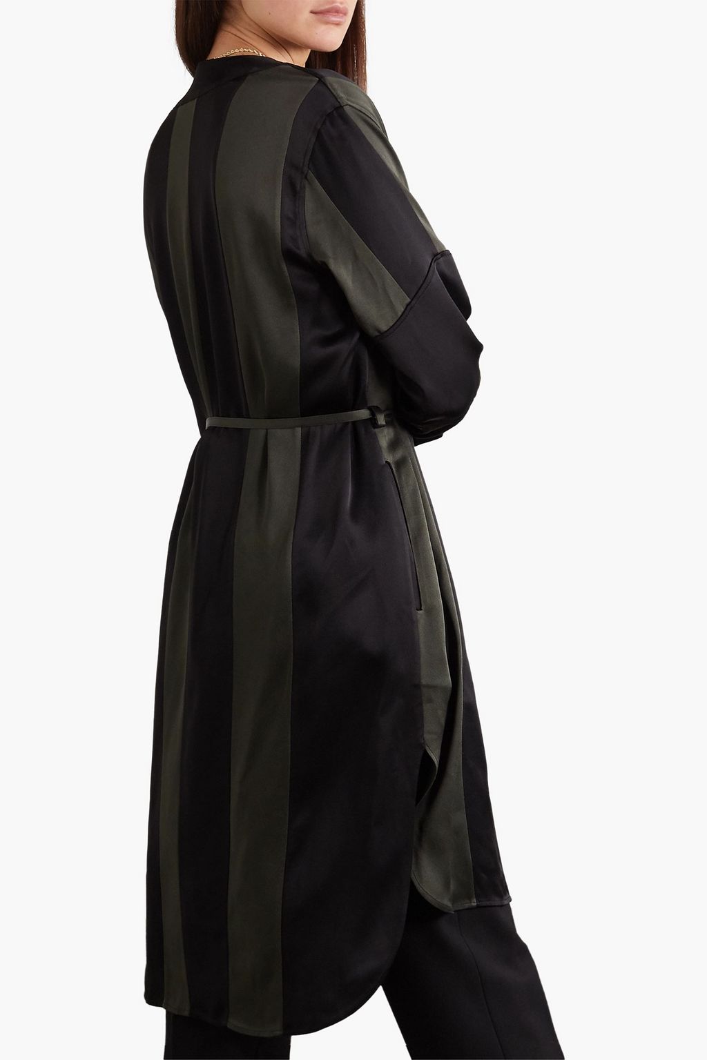 WALES BONNER Genius Kleid aus Satin mit Streifen