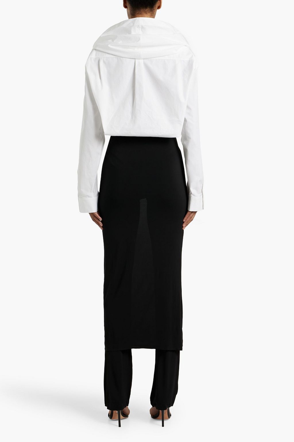 ALAÏA Archetypes layered stretch-crepe skinny pants