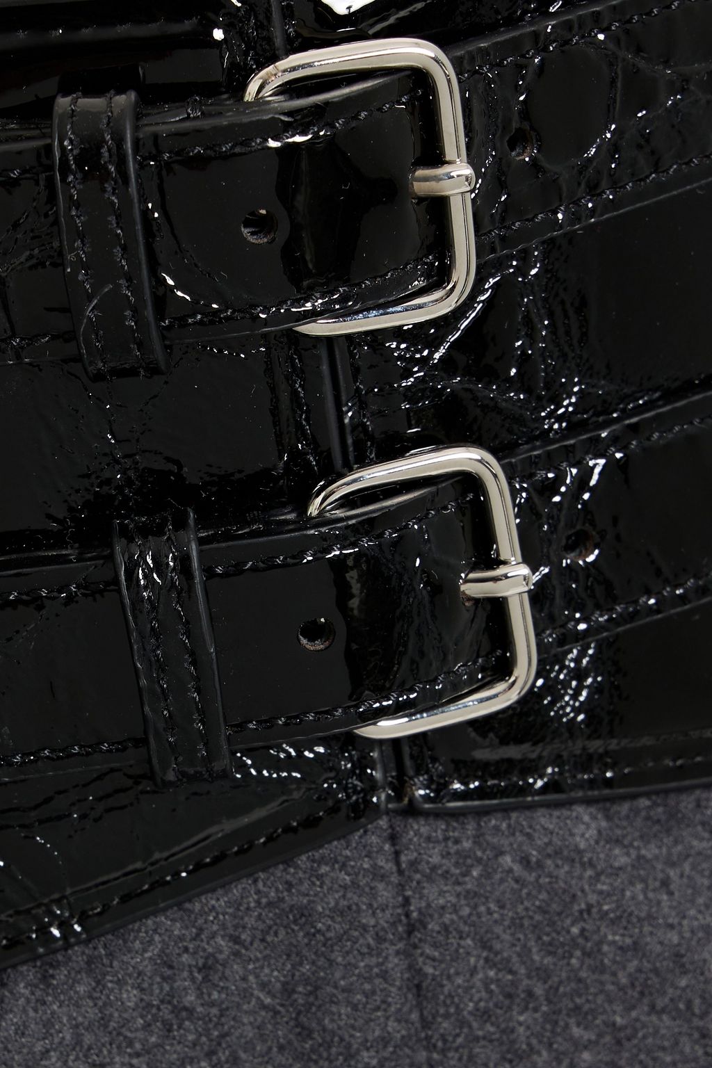 ALAÏA Belted wool-flannel tapered pants