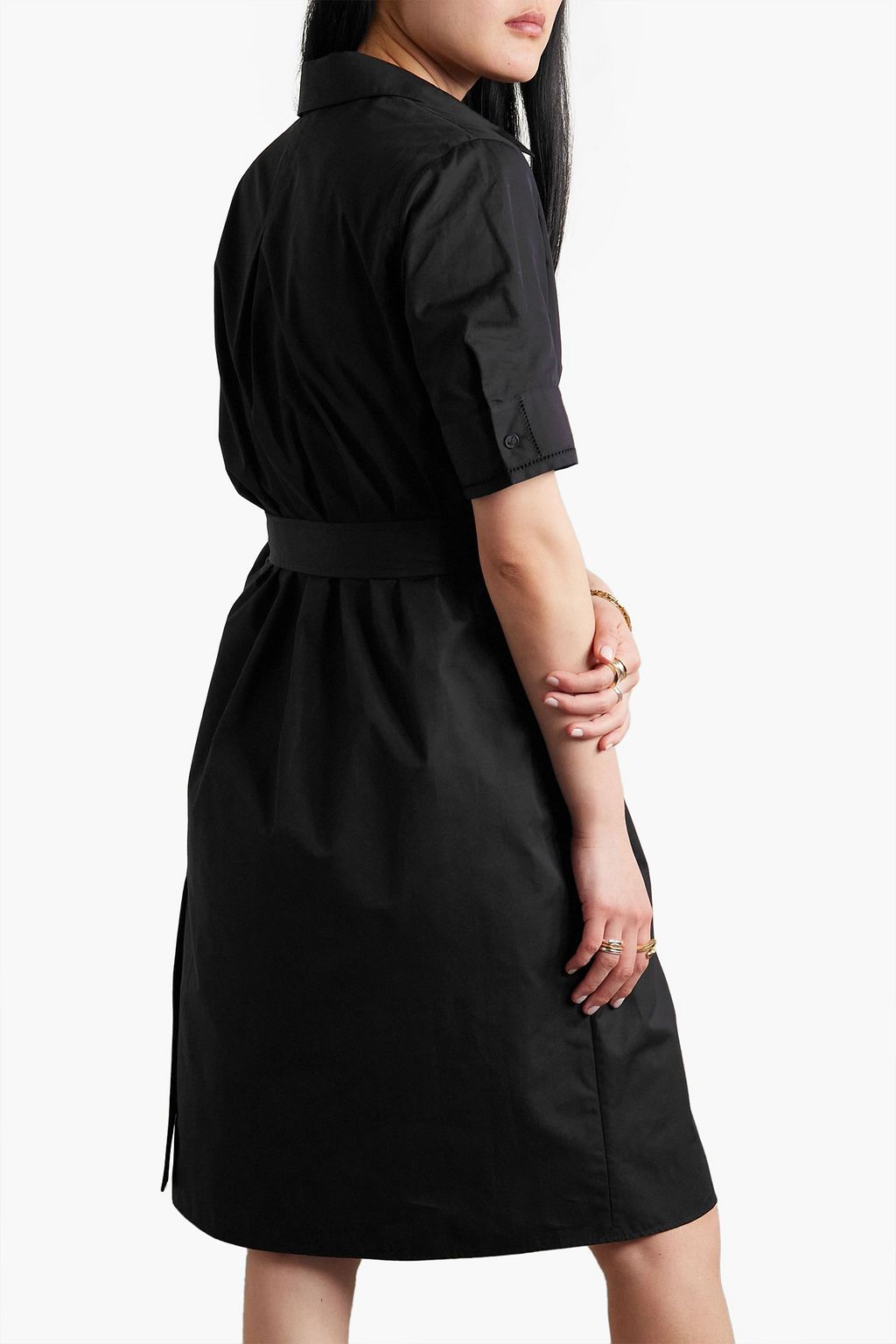 LAFAYETTE 148 Stella belted cotton-poplin shirt dress