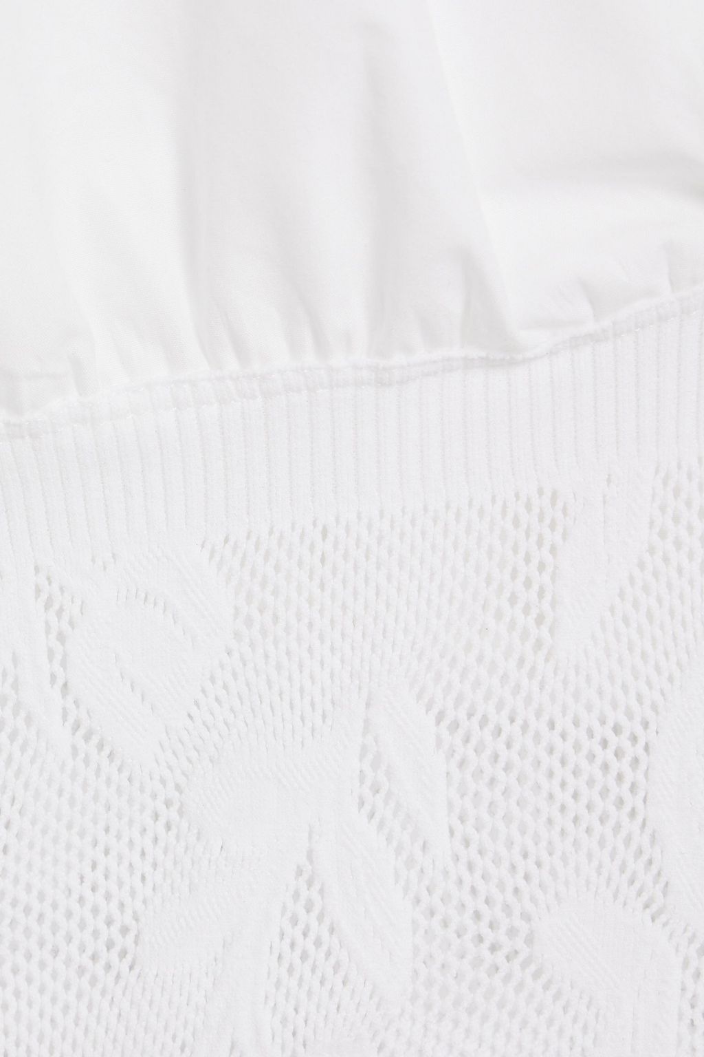 ALAÏA Archetypes cotton-poplin and stretch-lace hooded bodysuit