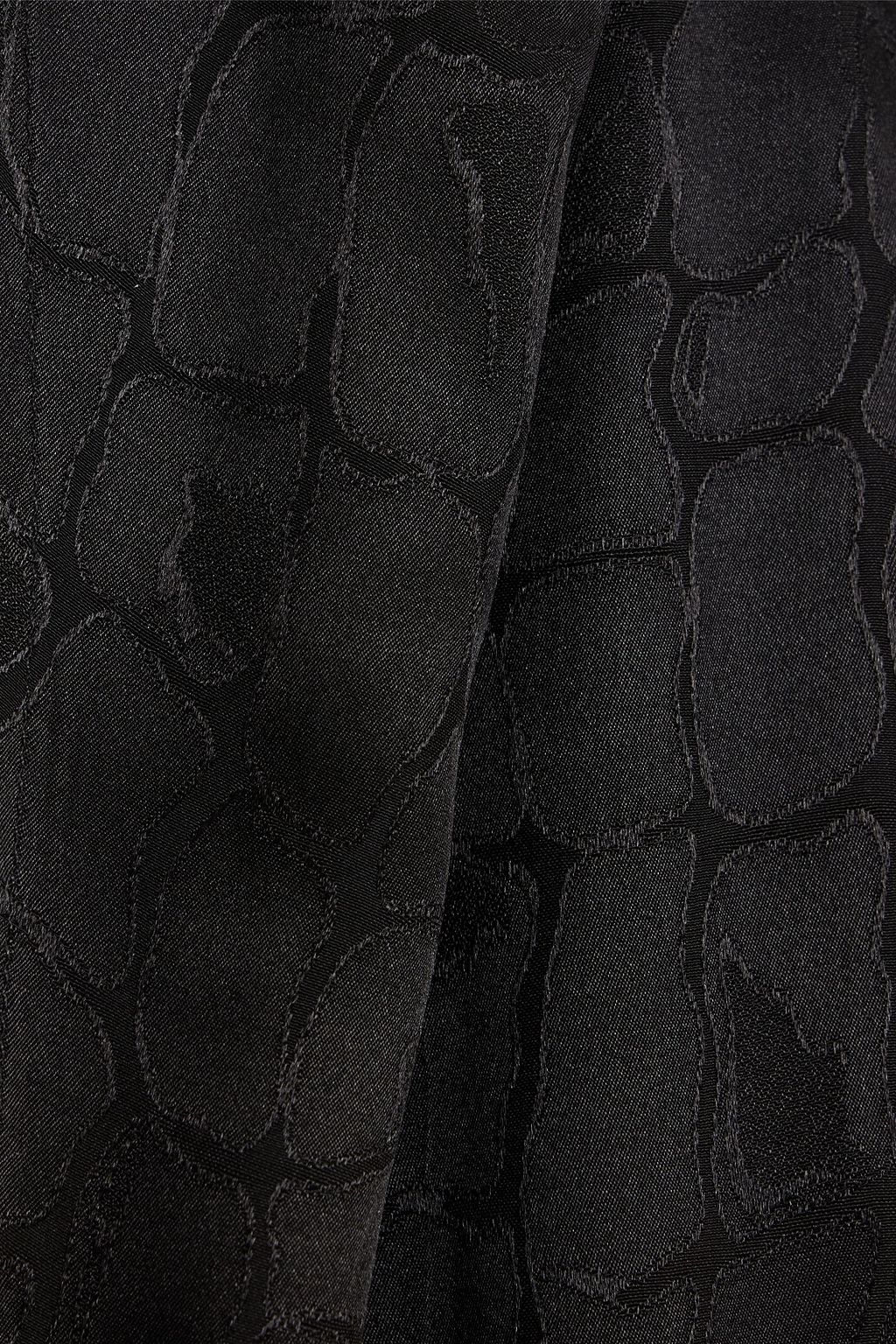 ALAÏA Satin-jacquard and stretch-jersey bodysuit