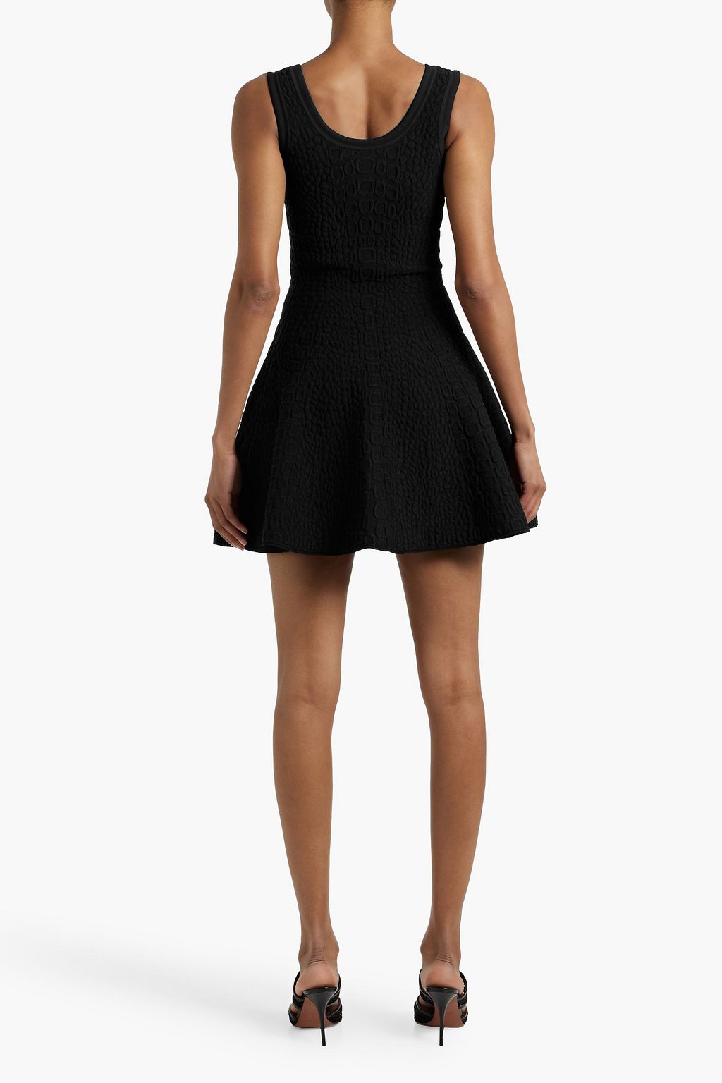 ALAÏA فستان آركيتايبس قصير من قماش كلوكيه