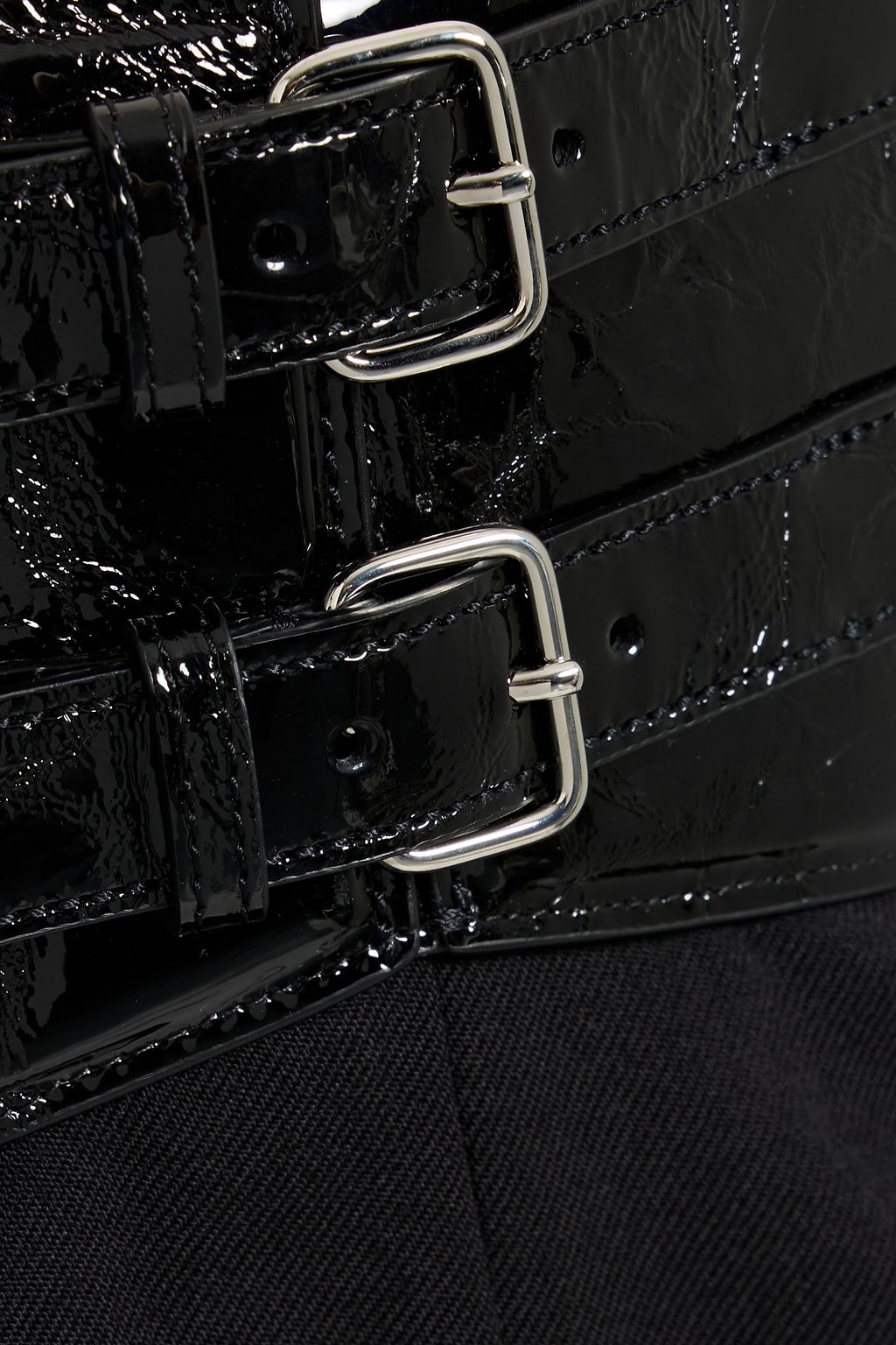 ALAÏA Belted wool-blend twill tapered pants