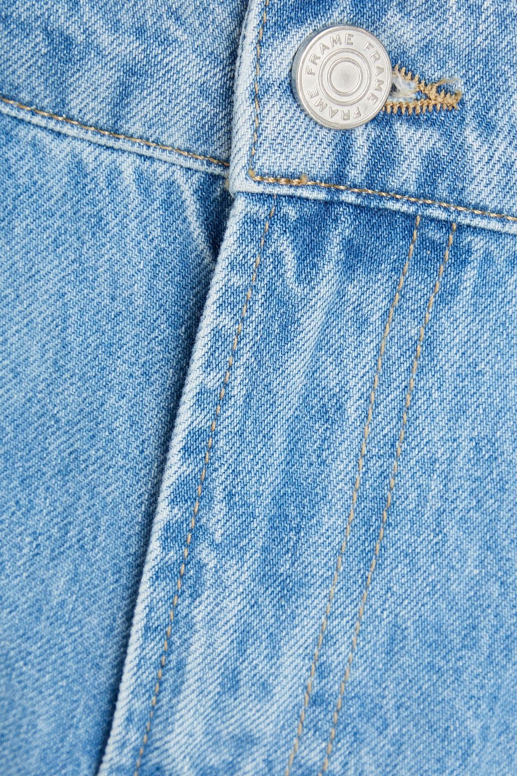 FRAME ハイライズ ストレートレッグジーンズ 色あせ加工