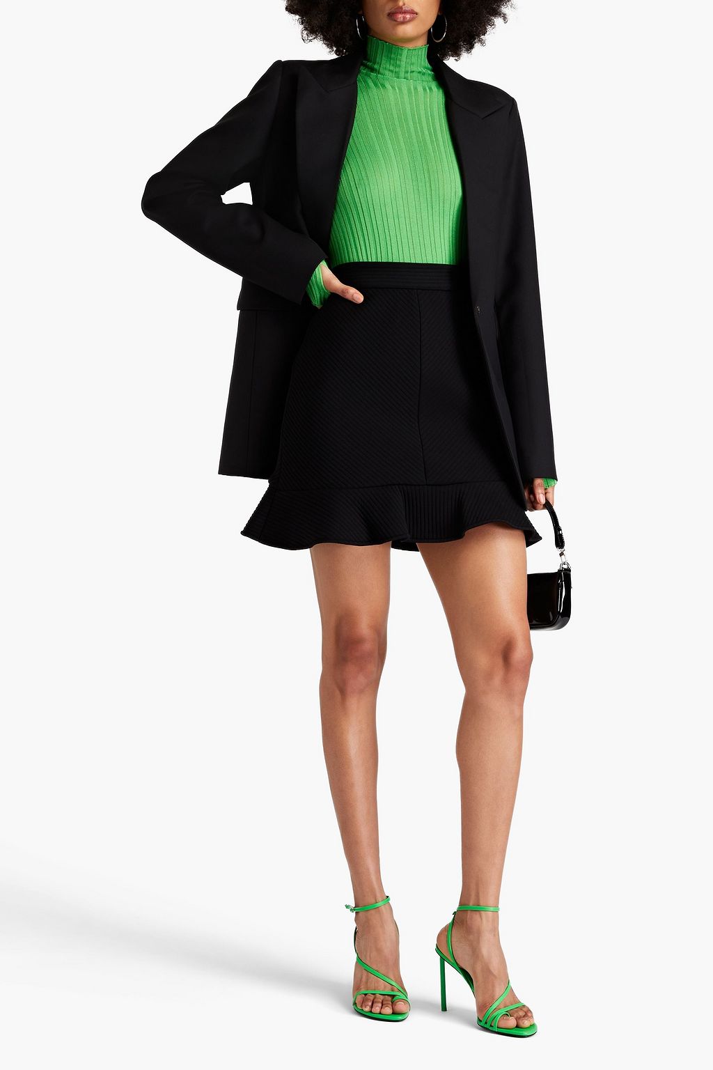 MSGM Fluted ribbed jersey mini skirt
