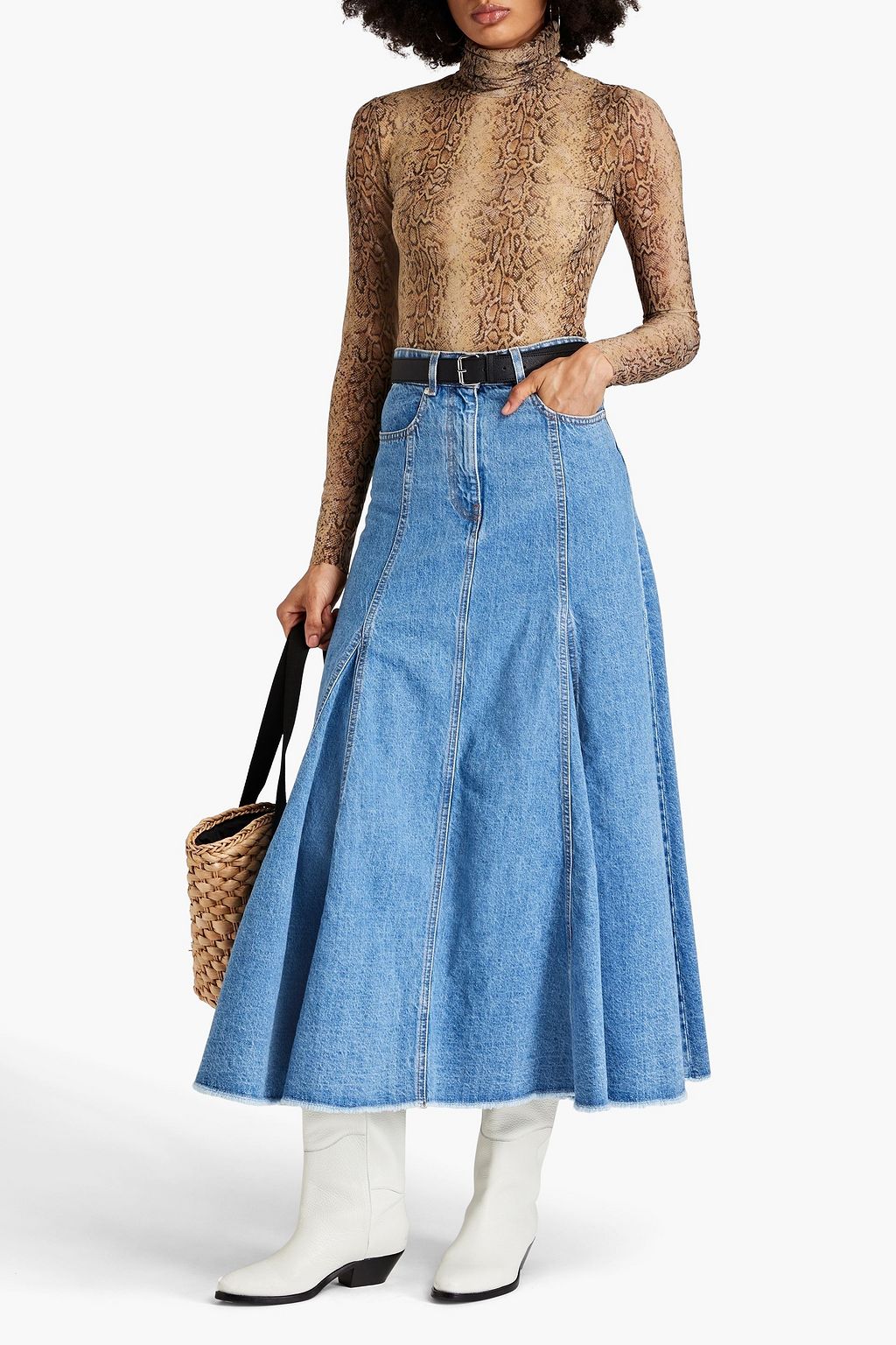 スカート MSGM DENIM SKIRT MSGM Denim Skirts in Blue | Lyst