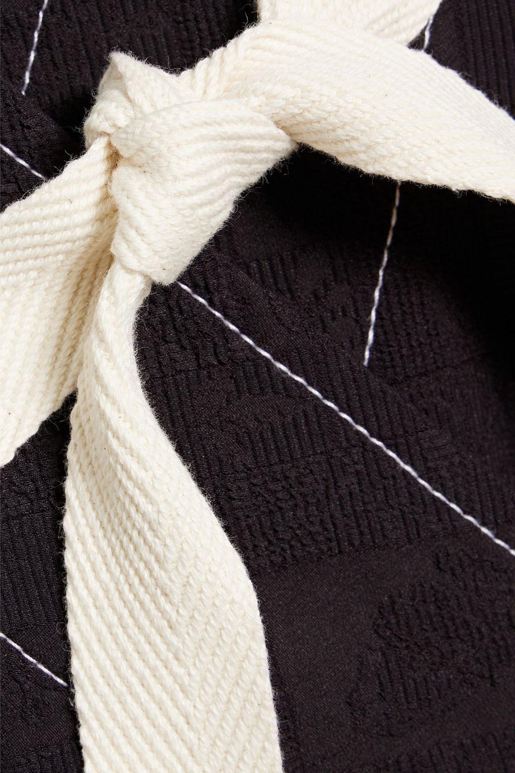 GANNI Midi-Wickelkleid aus Jacquard mit Schleife