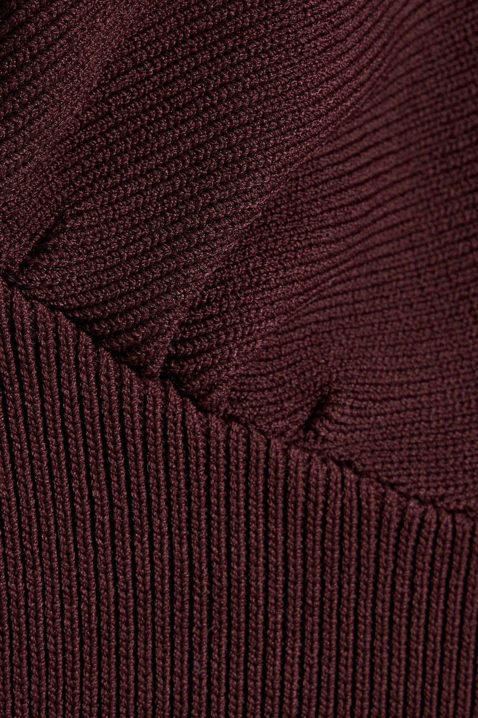 Ganni Gerafftes Minikleid Aus Rippstrick In Grape