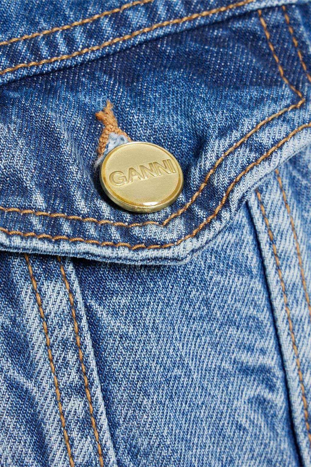 GANNI Stone-washed denim jacket