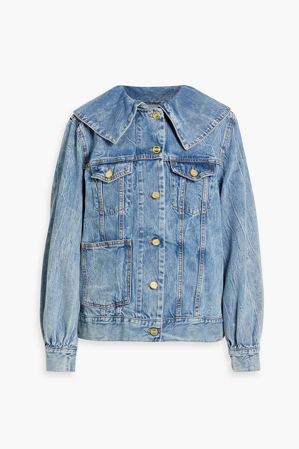 GANNI Stone-washed denim jacket | THE OUTNET