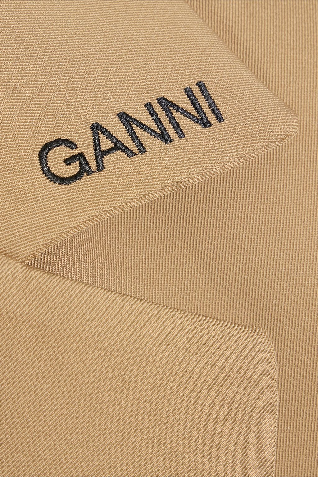 GANNI 더블 브레스티드 트윌 코트